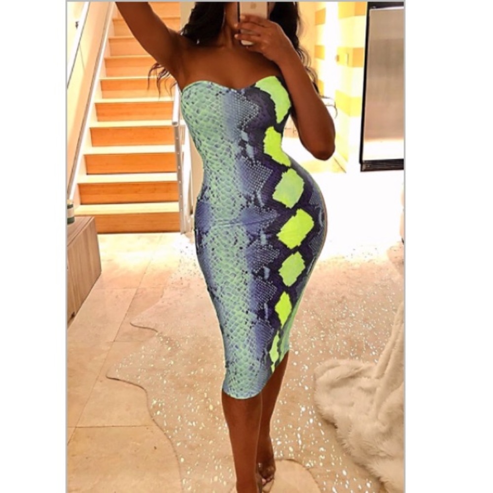 Python neon dress